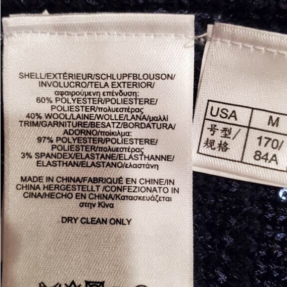 NWOT Brooks Brothers Navy Sequin Satin Tie Back Sweater Sz M - Picture 8 of 10